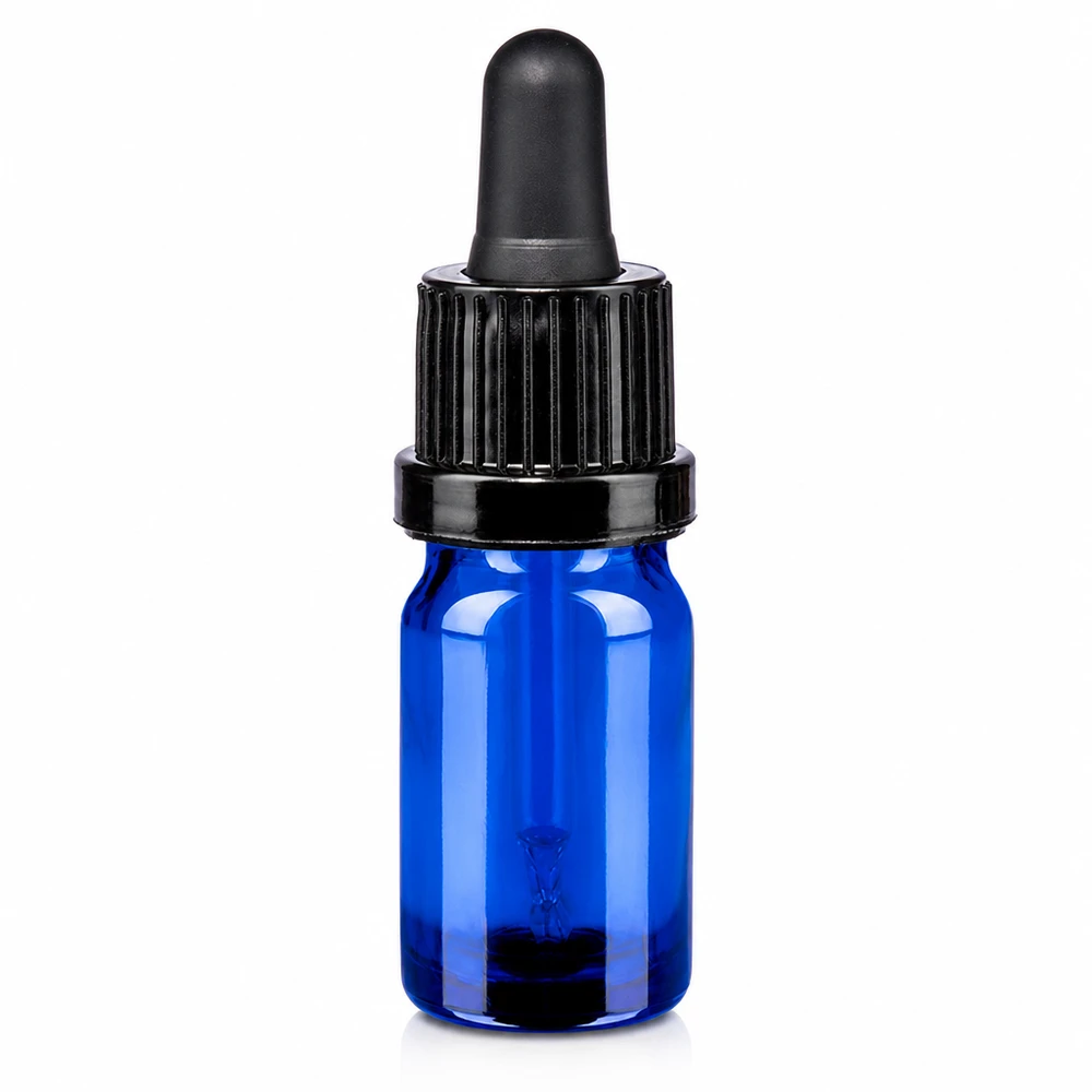 Flacon à pipette 5ml noir OV BlueLine UT18/5 Flacon en verre de haute qualité 5ml avec embout pipette noir OV BlueLine UT18/5