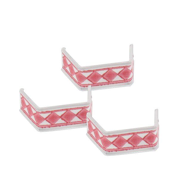 100 clips en papier, longueur 33, rouge et blanc