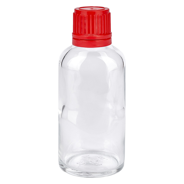 Flacon 50ml 11mm SV rouge OV ClearLine UT18/50 Flacon 50ml 11mm SV rouge OV ClearLine UT18/50