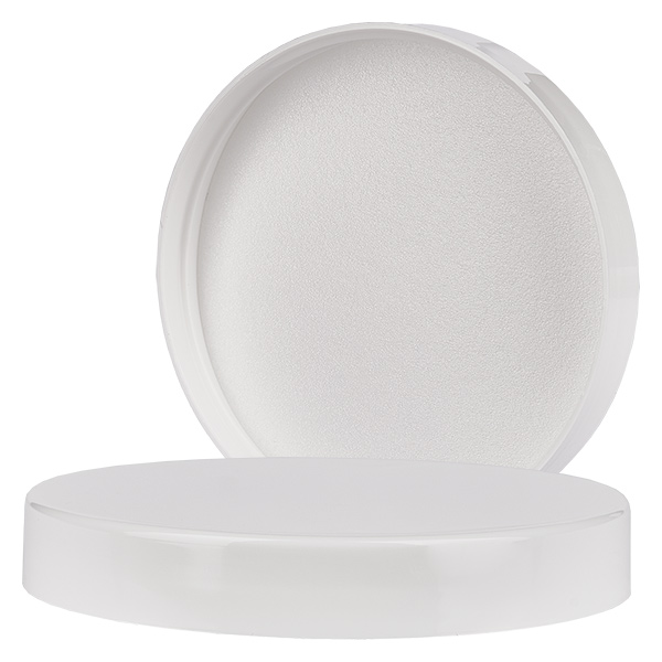 Couvercle à vis blanc filetage 70 mm, pour pots à vis en PET 250ml et 400ml