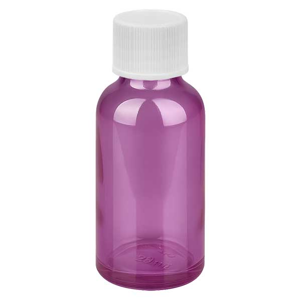 Bouteille 30ml 11mm bouchon à vis blanc standard PurpleLine UT18/30