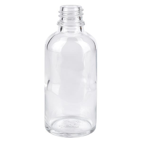 Flacon compte-gouttes 50 ml DIN18 - verre clair