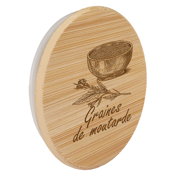 Boîte en bois « Graines de moutarde » pour WECK RR60 Boîte en bois « Graines de moutarde » pour WECK RR60
