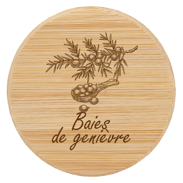 Paire en bois « Baies de genièvre » pour WECK RR60