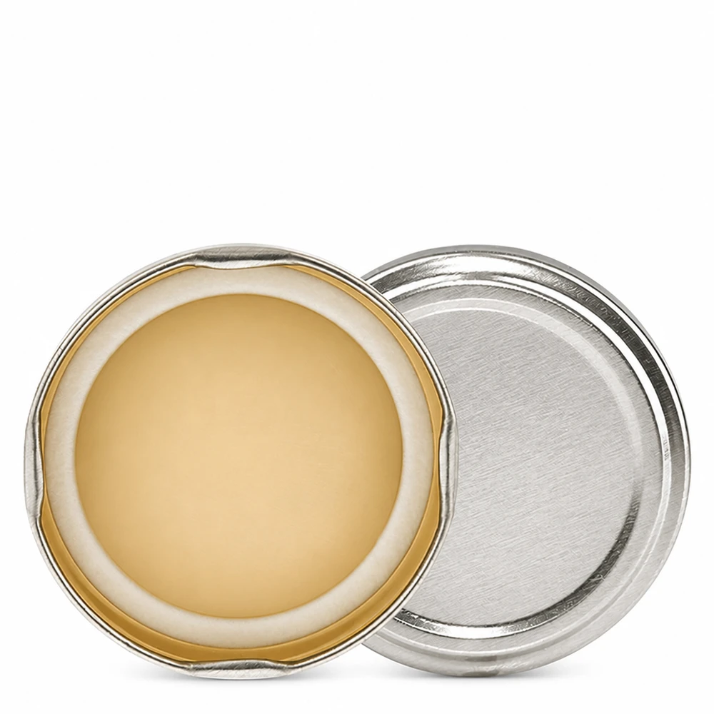 Couvercle UNiTWIST BasicSeal TO63, 63 mm, argenté, ouvert, surface de scellage visible