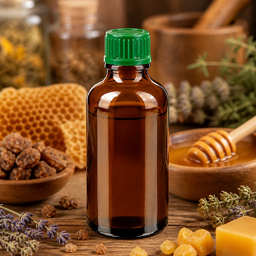 Flacon 50ml 11mm SV vert STD BrownLine UT18/50 Bouteille en verre de qualité pharmaceutique de 50ml, bouchon brun vert, idéale pour les remèdes naturels