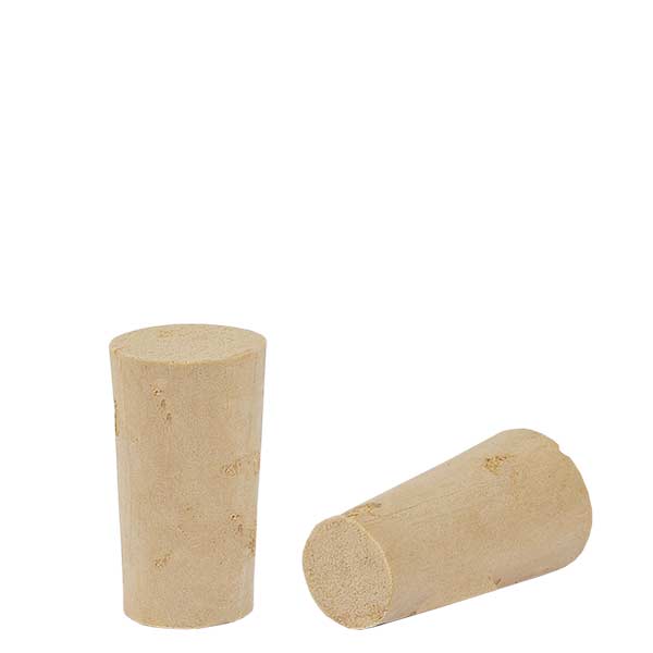 Bouchon de liège naturel (conique) 9/12mm, hauteur 21,5mm