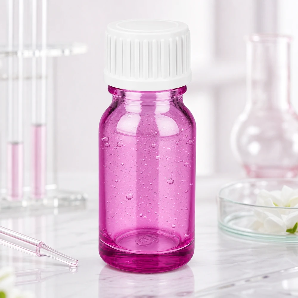 Flacon en verre purple de 10 ml de haute qualité pour un dosage précis des substances actives et des sérums