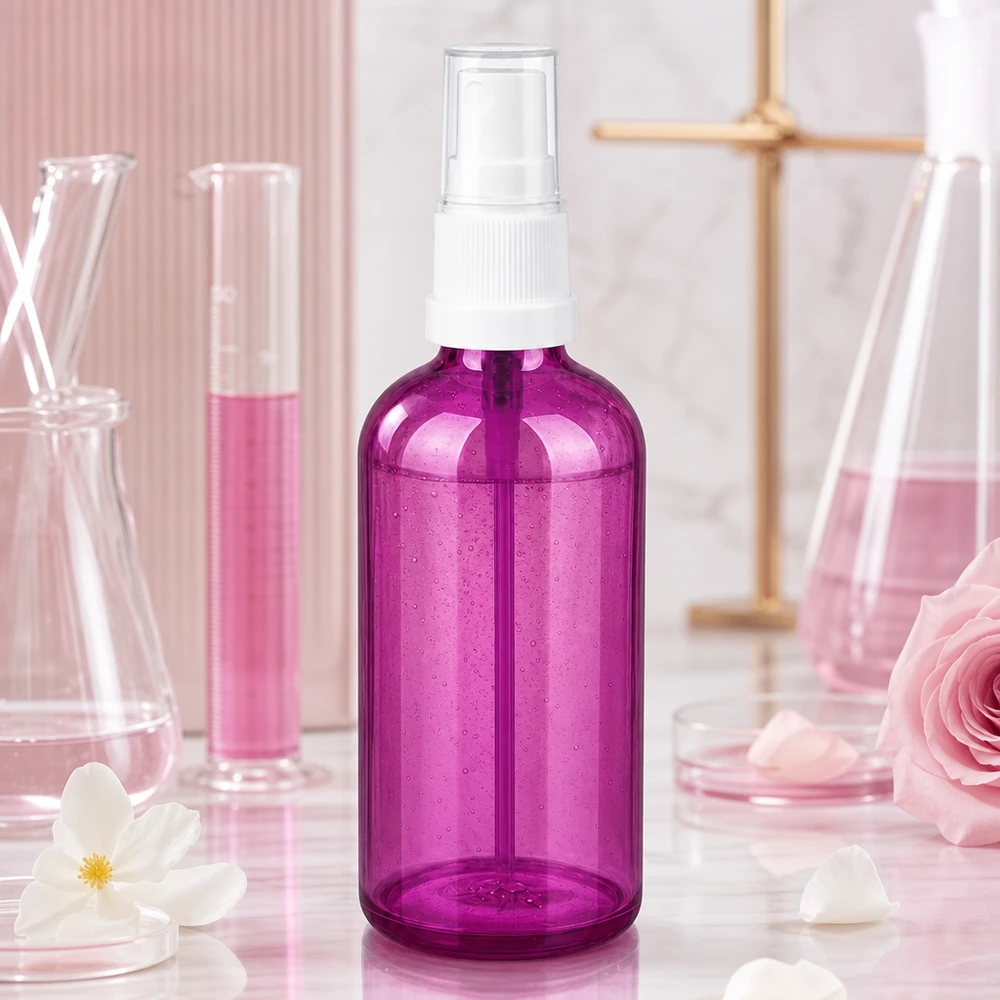 Flacon vaporisateur 100ml blanc/transparent Standard PurpleLine UT18/100 Flacon vaporisateur réutilisable en plastique violet avec vaporisateur pratique Volume 100ml