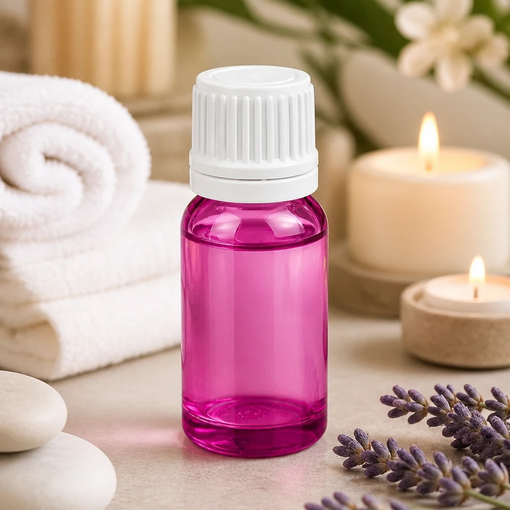 PurpleLine Flacon en verre 10ml avec bouchon à vis blanc de sécurité pour enfants UT18/10