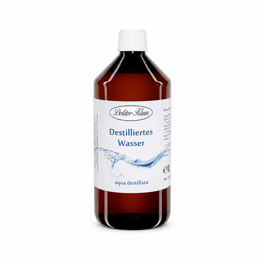 Eau distillée Doktor Klaus - Aqua dest 1 litre en bouteille PET