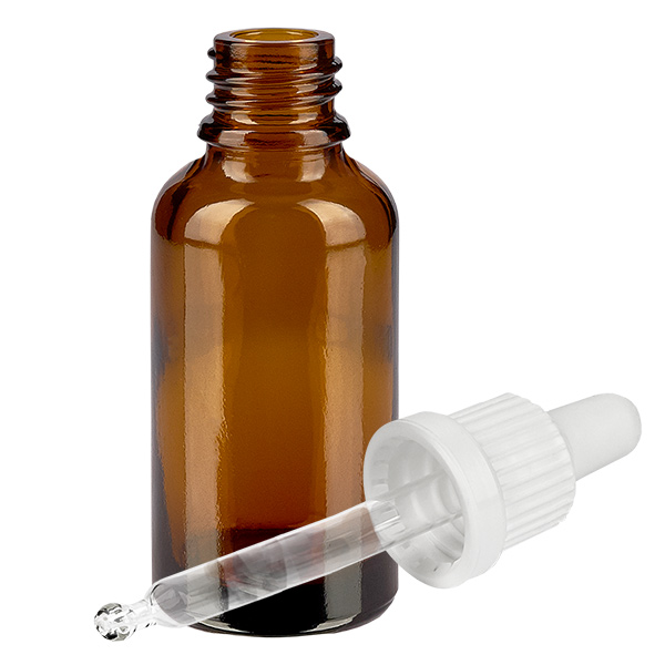 Flacon à pipette 30ml blanc OV BrownLine UT18/30