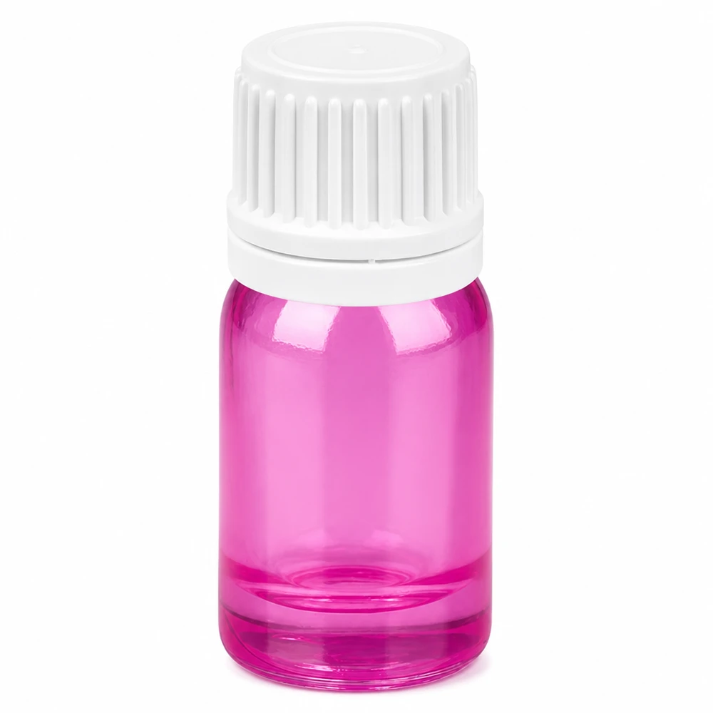 Flacon 5ml bouchon à vis 11mm blanc Originalité bouchon à vis PurpleLine UT18/5 Flacon compact de 5ml avec bouchon SV blanc idéal pour les parfums et les huiles essentielles