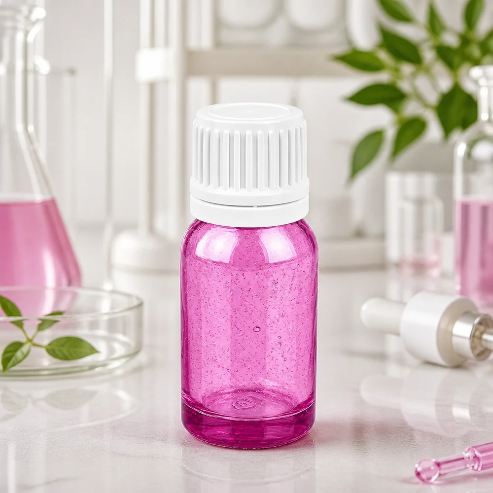 Flacon 10ml bouchon à vis 11mm blanc Originalité bouchon à vis PurpleLine UT18/10 Flacon de laboratoire violet de 10 ml avec bouchon à vis blanc pour le stockage professionnel de liquides
