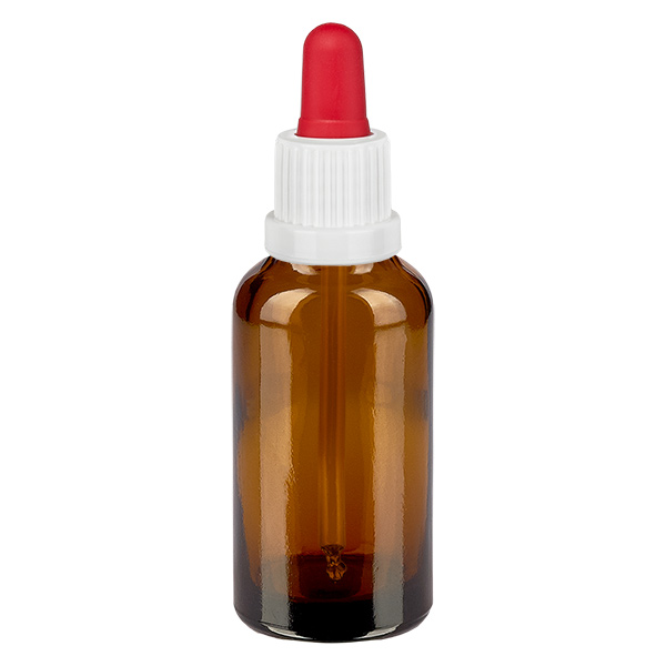 Bouteille pipette 30ml blanc/rouge OV BrownLine UT18/30
