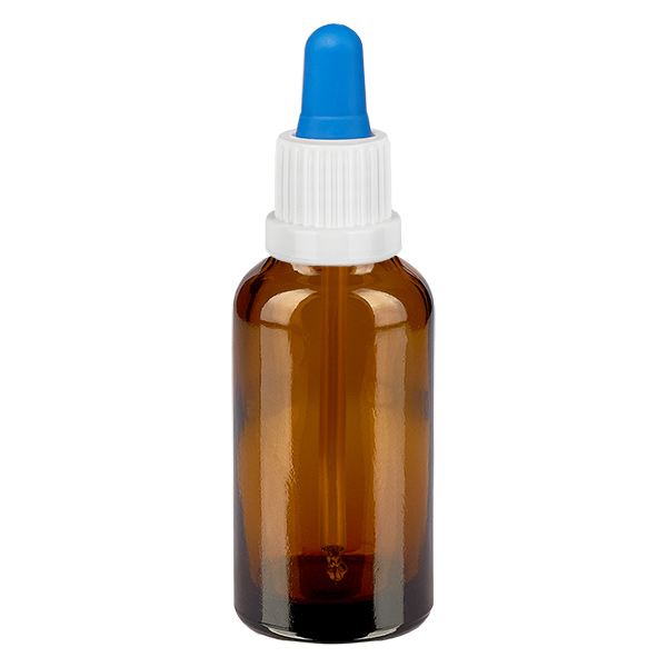 Bouteille pipette 30ml blanc/bleu OV BrownLine UT18/30