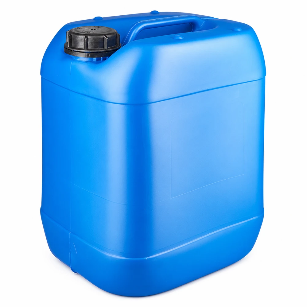 Bidon en PEHD de 20 litres, de couleur bleue, avec bouchon à vis OV pour un stockage sûr des liquides