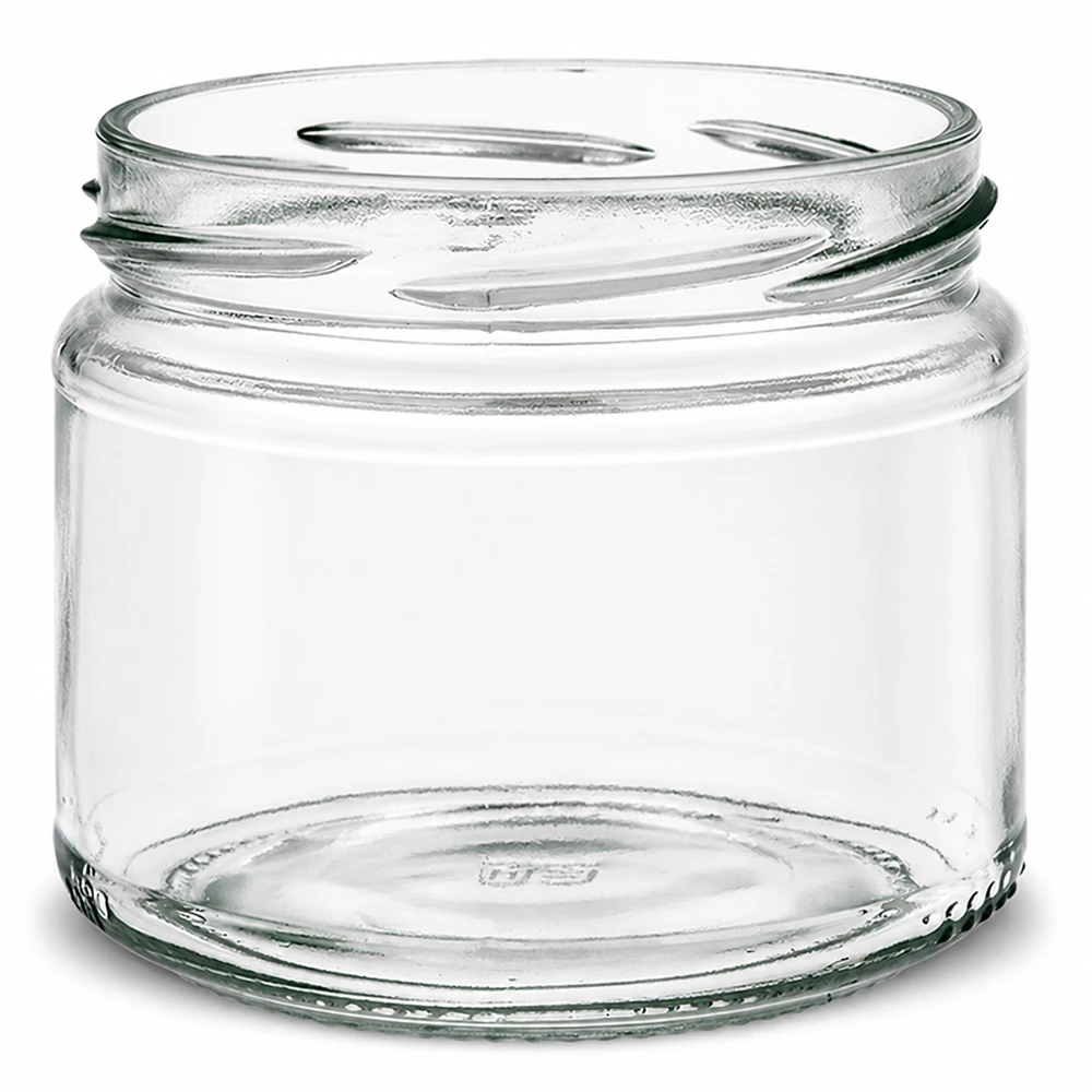330ml Verre rond sans couvercle (TO82) UNiTWIST UNiTWIST Runda330 Bocal rond 330ml TO82 vide transparent Bocal de conservation sans couvercle