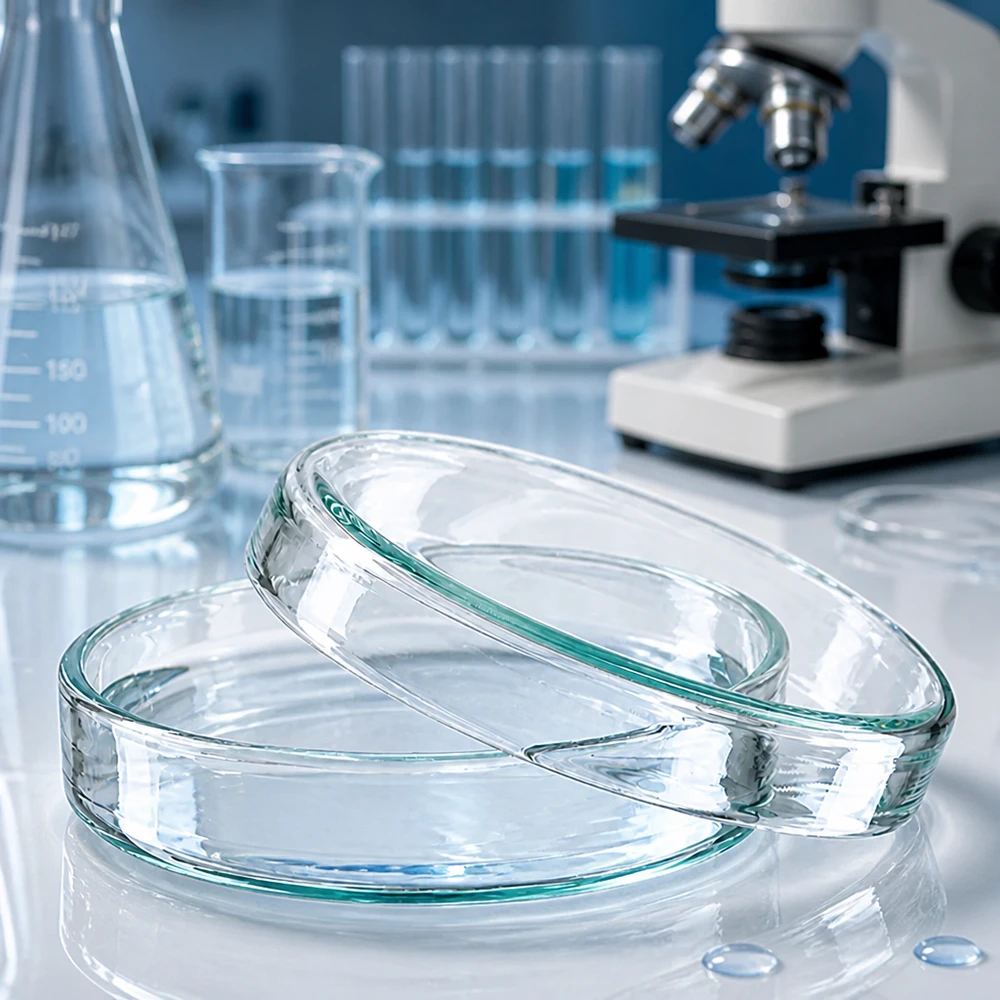 Boîte de Pétri en verre borosilicaté, 60 x 15 mm, résistante à la chaleur et stérilisable, destinée aux laboratoires professionnels