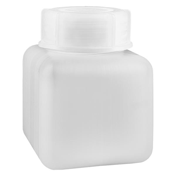 Flacon à produits chimiques 500 ml à col large, PEHD couleur naturelle, avec bouchon à vis GL 65 Flacon à produits chimiques 500 ml à col large, PEHD couleur naturelle, avec bouchon à vis GL 65