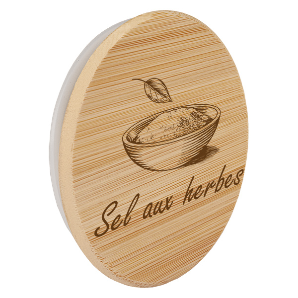 Paire en bois « Sel aux herbes » pour WECK RR60 Paire en bois « Sel aux herbes » pour WECK RR60