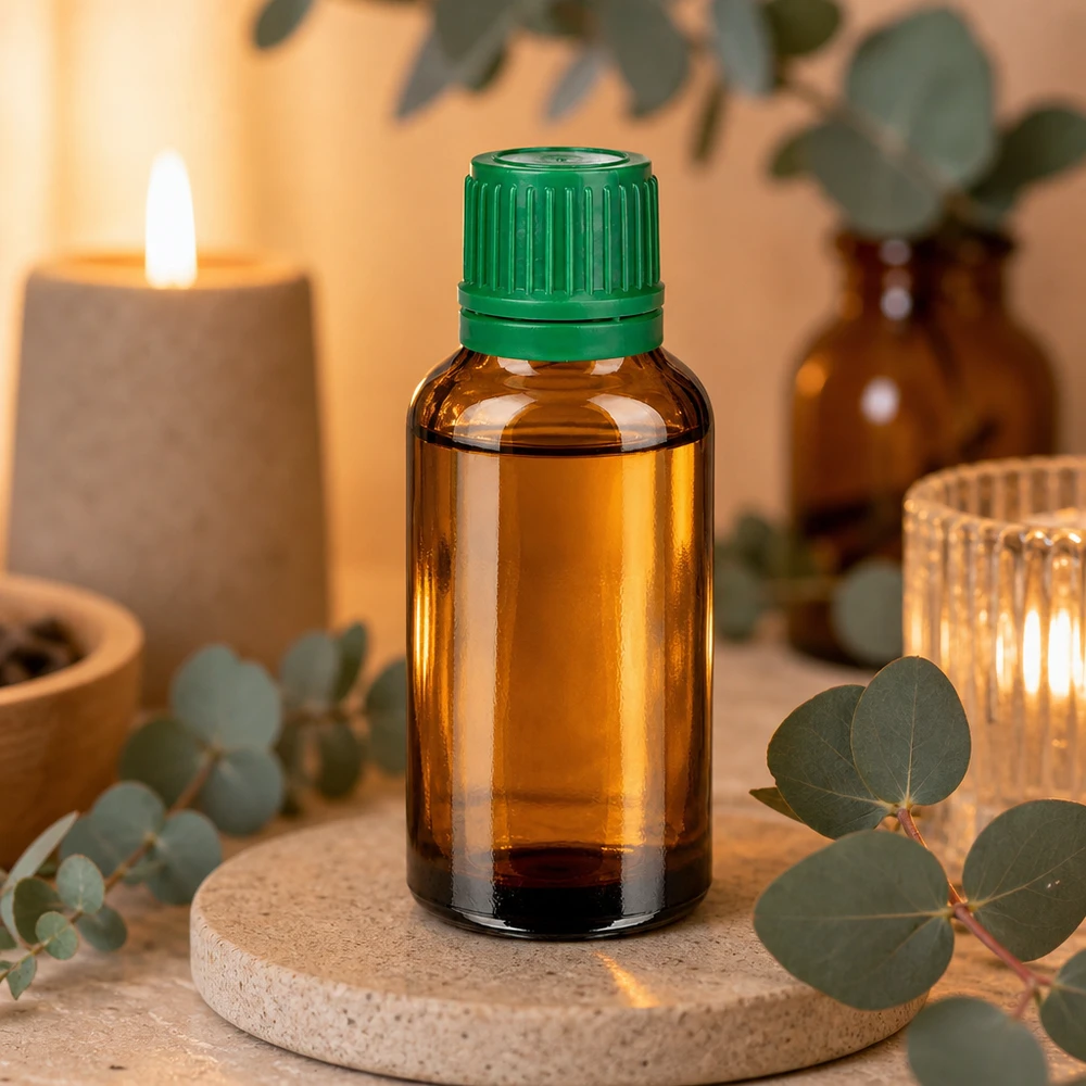 Flacon 30ml 11mm SV vert OV BrownLine UT18/30 Flacon professionnel en verre brun de 30 ml avec bouchon vert pour les laboratoires et les applications médicales