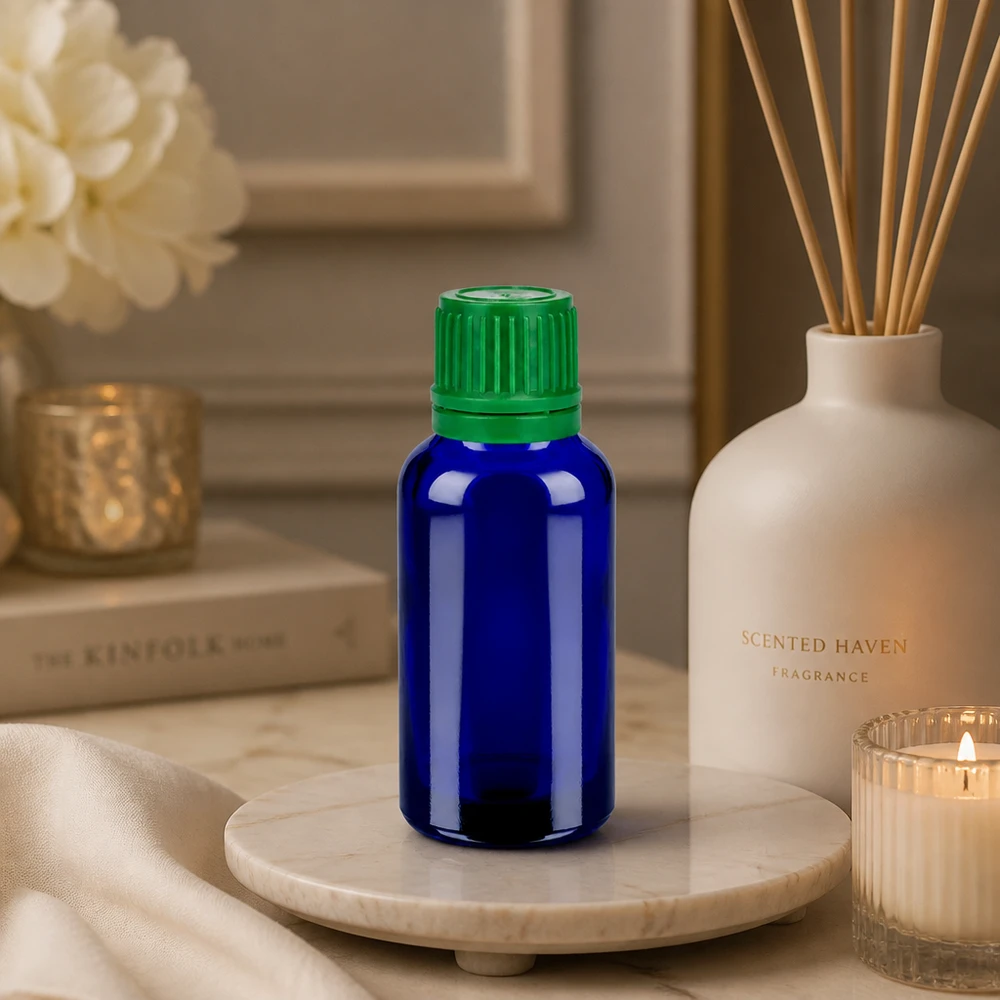 Flacon 30ml 11mm SV vert OV BlueLine UT18/30 Bouteille en verre de 30 ml à dosage précis avec filetage UT18/30 pour les applications professionnelles