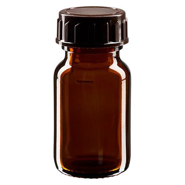 Flacon médical de 30 ml avec bouchon marron