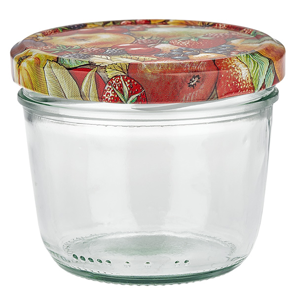 230ml Verre conique avec couvercle BasicSeal décor fruits UNiTWIST