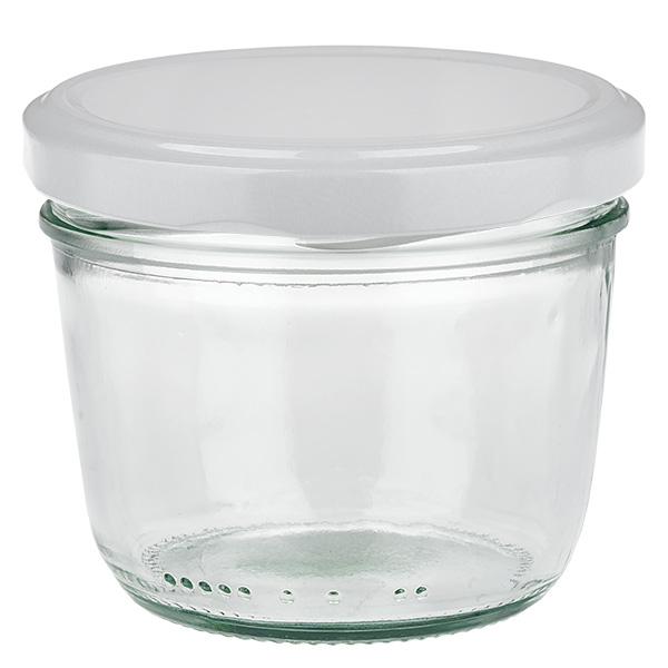 230ml Verre conique avec couvercle BasicSeal blanc UNiTWIST