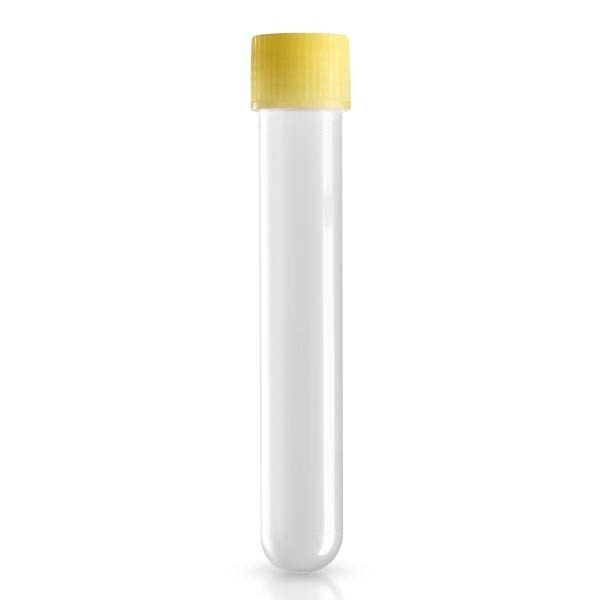 Tube à essai clair 13 ml, 16/100 + bouchon à vis Tube à essai clair 13 ml, 16/100 + bouchon à vis