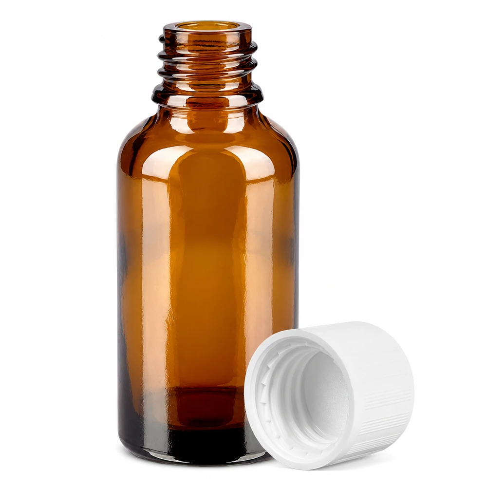Flacon 30ml 11mm SV w. STD KiSi BrownLine UT18/30 Flacon compact 30ml brun avec bouchon STD et sécurité Tamper Evident