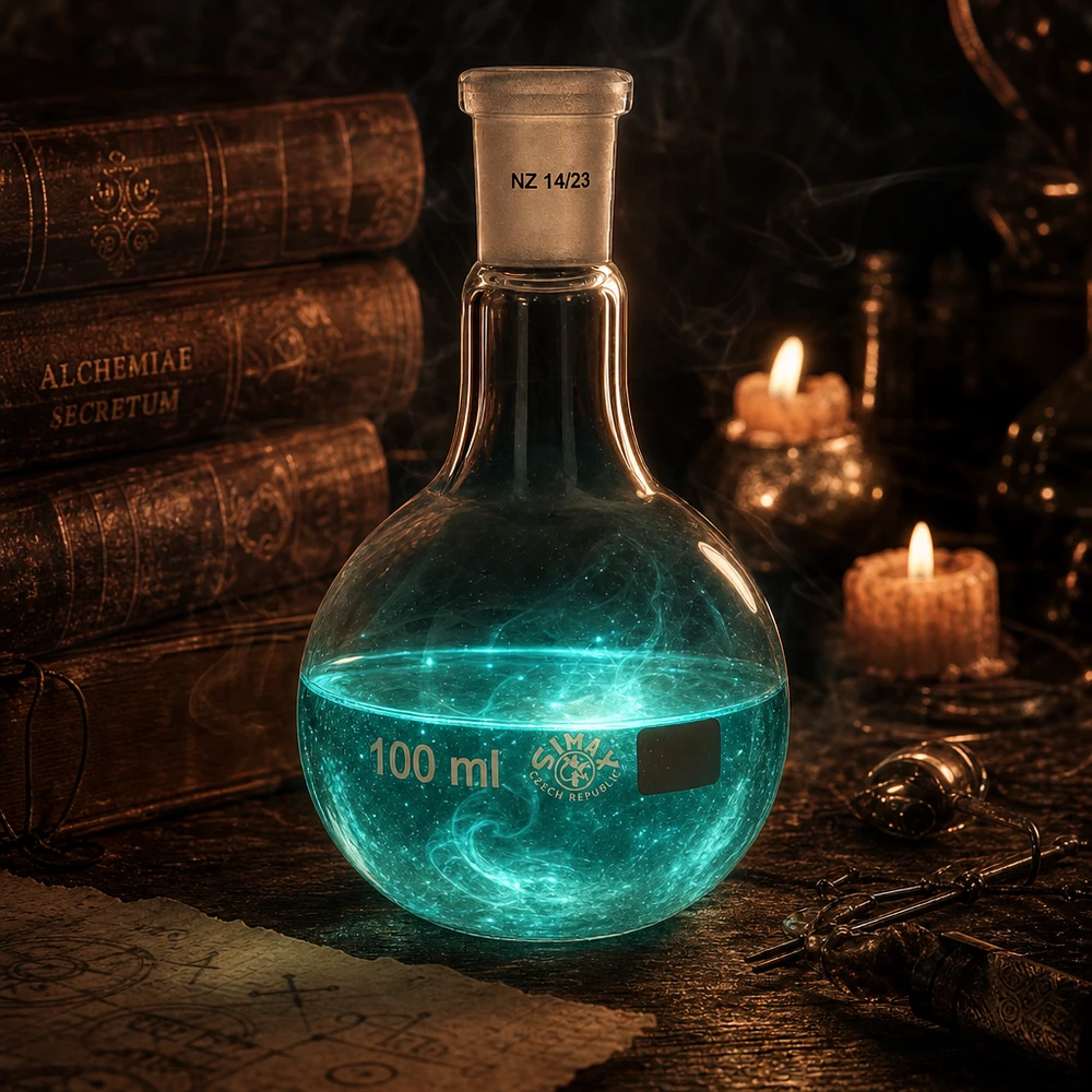 Ballon à fond plat 100 ml à col étroit, en verre borosilicate avec rodage normalisé 14/23 Ballon de réaction 100ml transparent avec rodage standardisé 14/23 pour chimie organique