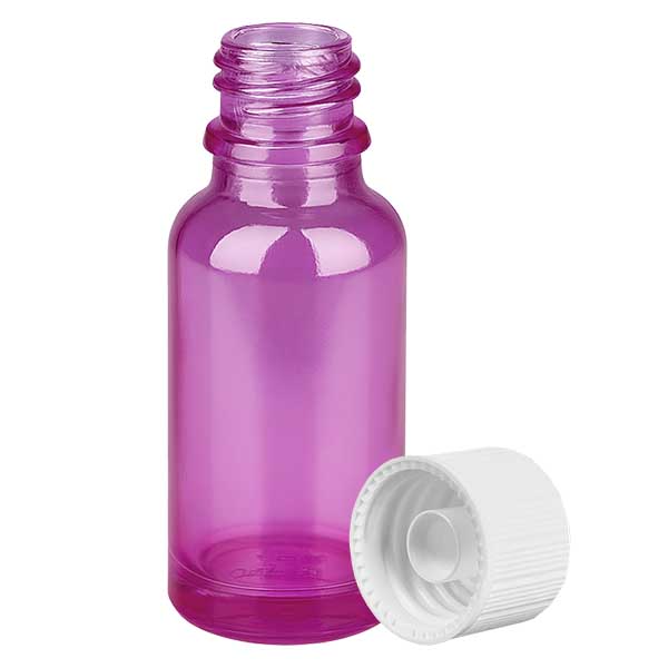 Flacon 20ml 11mm bouchon vissant blanc standard PurpleLine UT18/20