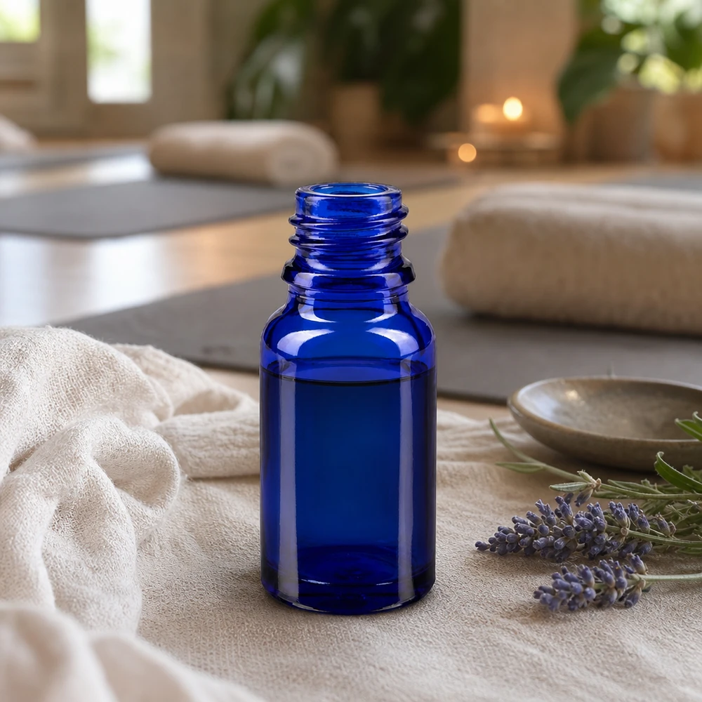 Flacon 10 ml DIN18 - verre bleu Flacon compte-gouttes bleu professionnel 10ml parfait pour le bricolage cosmétique et les sérums faits maison