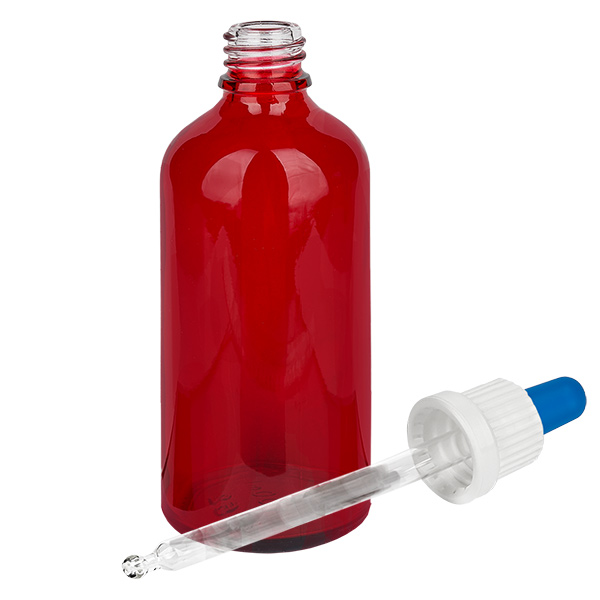 Flacon pipette 100ml blanc/bleu OV RedLine UT18/100 Flacon pipette 100ml blanc/bleu OV RedLine UT18/100