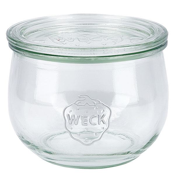 580ml bocal tulipe avec bouchon en verre WECK RR100 580ml WECK Pot tulipe avec couvercle en verre RR100 Pot de conservation transparent avec logo WECK pour la conservation et le stockage