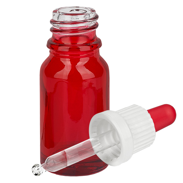 Flacon à pipette 10ml blanc/rouge OV RedLine UT18/10 Flacon à pipette 10ml blanc/rouge OV RedLine UT18/10