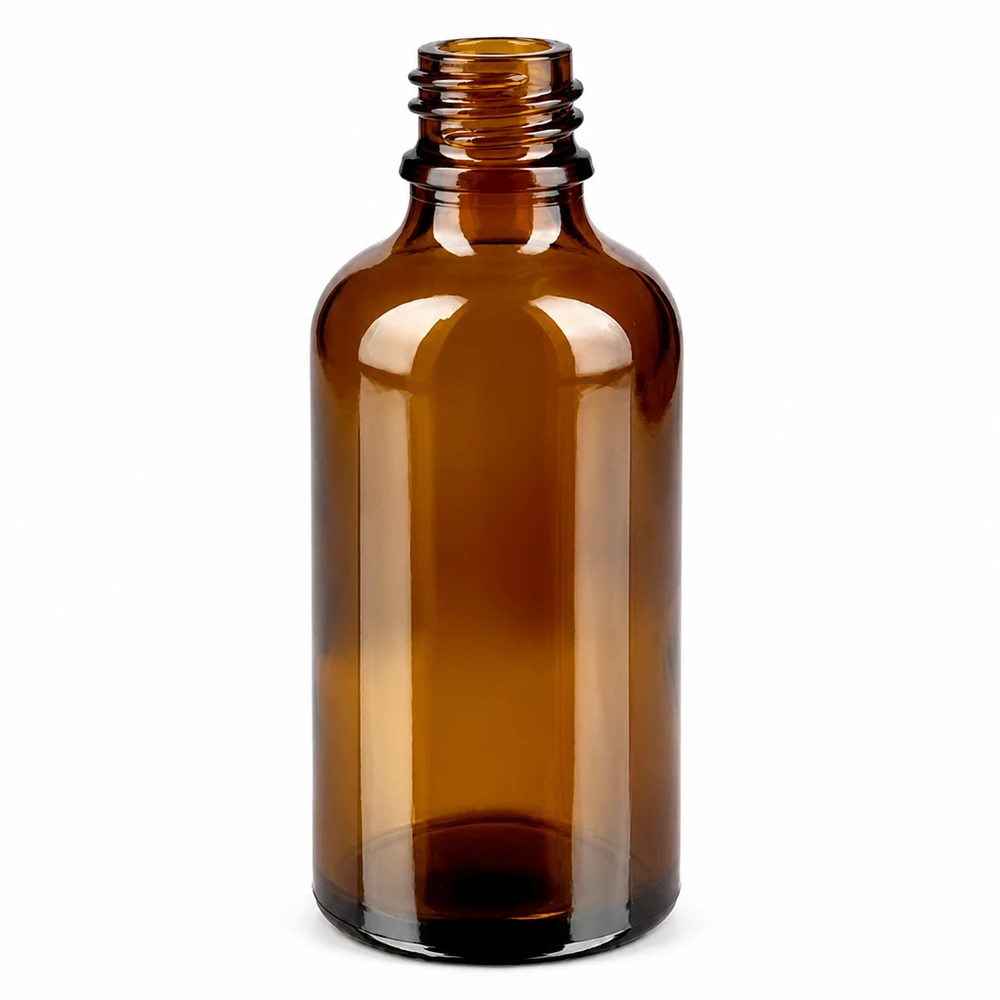 Flacon de 50ml 11mm SV blanc STD BrownLine UT18/50 Bouteille de pharmacie brune de 50 ml avec filetage pour les applications pharmaceutiques et les échantillons de laboratoire