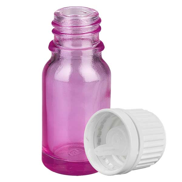 10ml flacon compte-gouttes 0.7mm blanc originalité bouchon à vis PurpleLine UT18/10