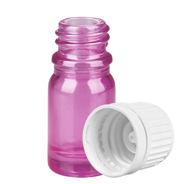 Flacon 5ml bouchon à vis 11mm blanc Originalité bouchon à vis PurpleLine UT18/5