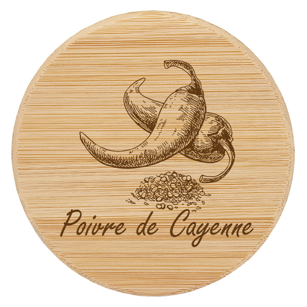 Paire en bois « Poivre de Cayenne » pour WECK RR60 Paire en bois « Poivre de Cayenne » pour WECK RR60