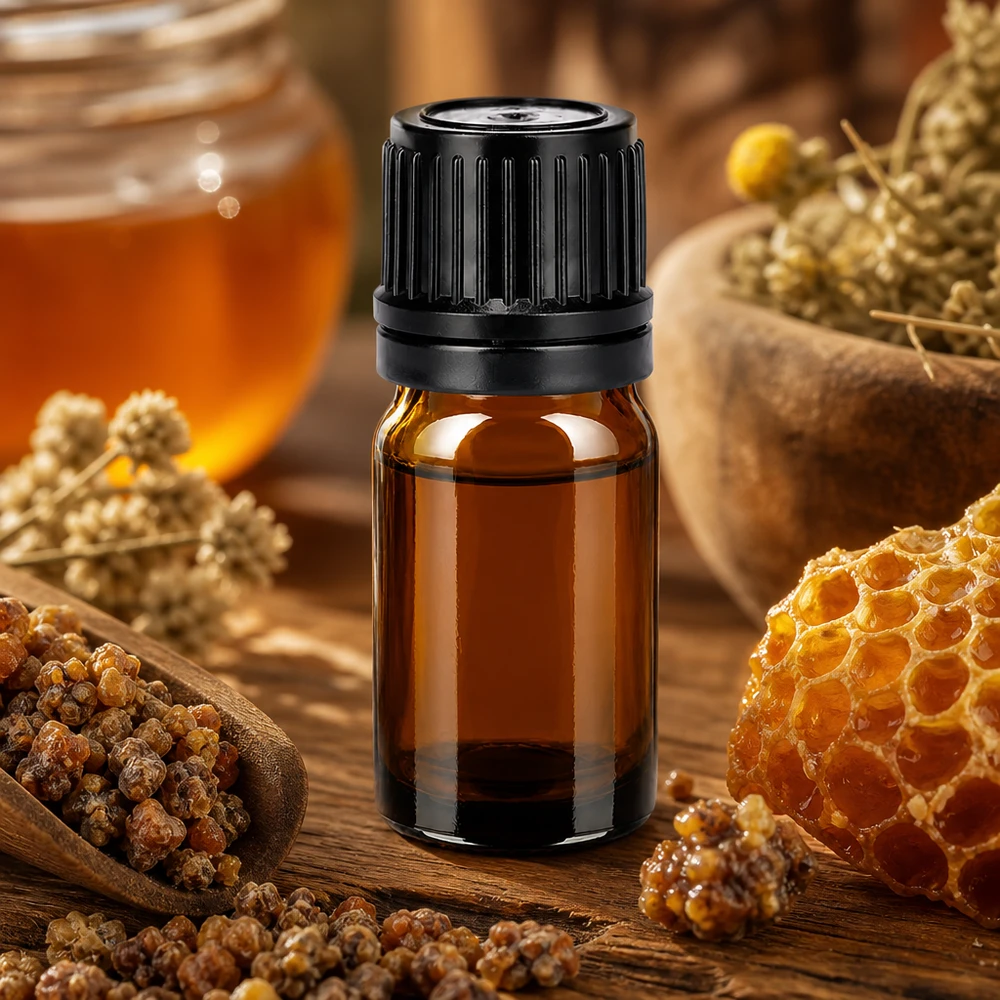 Flacon 5ml 11mm SV noir OV BrownLine UT18/5 Flacon compact de 5ml série BrownLine avec bouchon d'inviolabilité noir pour l'aromathérapie
