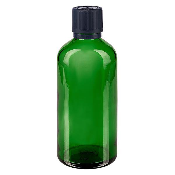 Flacon à pharmacie vert 100ml bouchon compte-gouttes Pr 1mm s. Sécurité enfants Symbole d'alerte bouchon d'inviolabilité Flacon à pharmacie vert 100ml bouchon compte-gouttes Pr 1mm s. Sécurité enfants Symbole d'alerte bouchon d'inviolabilité