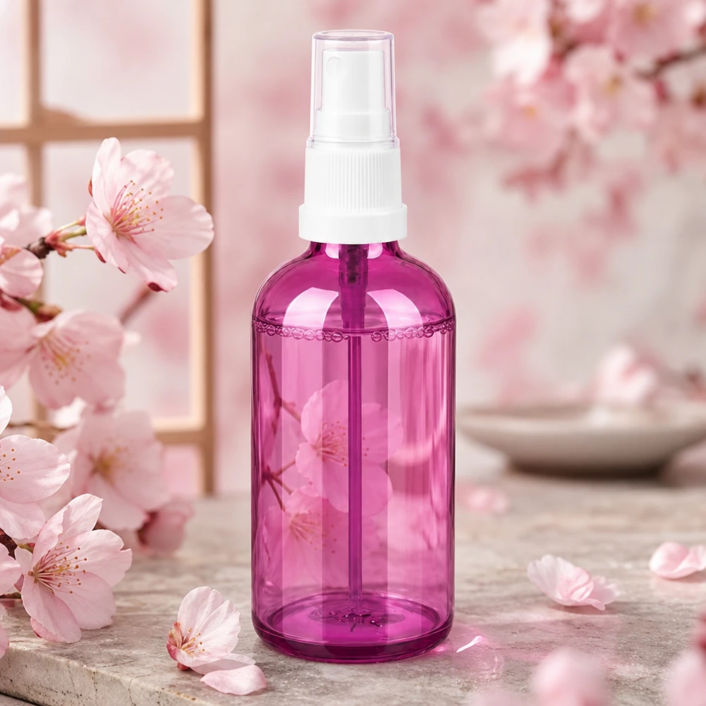 Vaporisateur rechargeable de 100ml en violet tendance pour une routine beauté zéro déchet