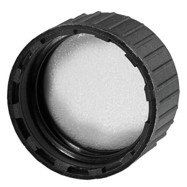 Fermeture à vis DIN 22 noir en PP avec plaque d'étanchéité EPE