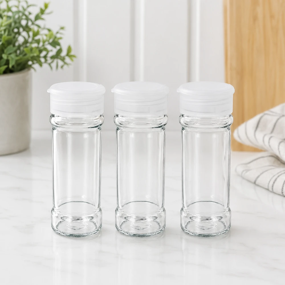 Pot à sel/épices 100 ml avec saupoudreuse, blanc Pot à sel/épices 100 ml avec saupoudreuse, blanc