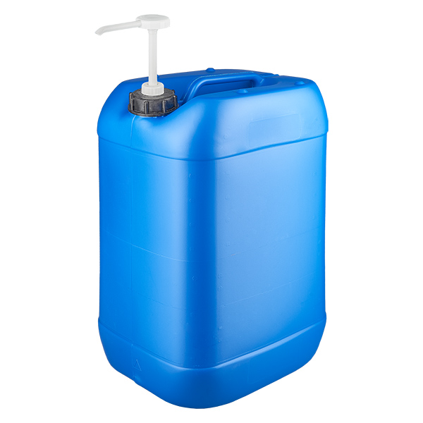 Bidon de 25 litres bleu avec pompe doseuse Bidon de 25 litres bleu avec pompe doseuse