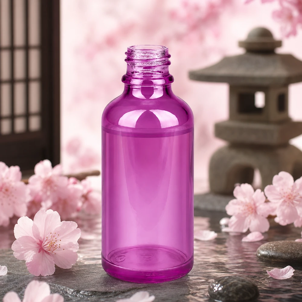 Bouteille à pharmacie de 50ml PurpleLine UT18/50 UNiTWIST Petit flacon en verre PurpleLine UT18/50 de 50 ml, violet premium, pour huiles essentielles et teintures.