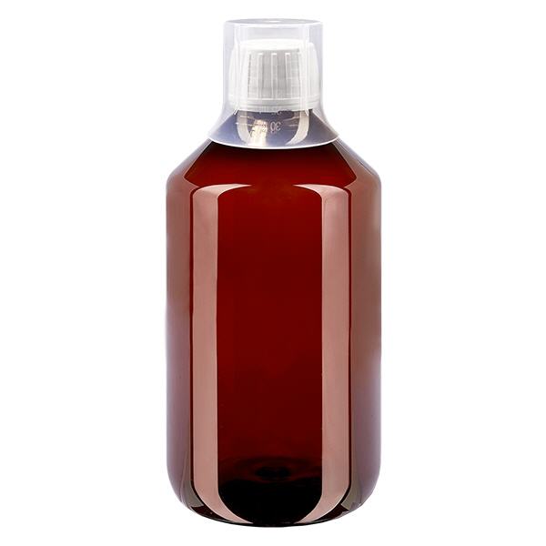 Bouteille PET 500ml avec bouchon blanc, bouchon d'origine + gobelet Bouteille PET 500ml avec bouchon blanc, bouchon d'origine + gobelet
